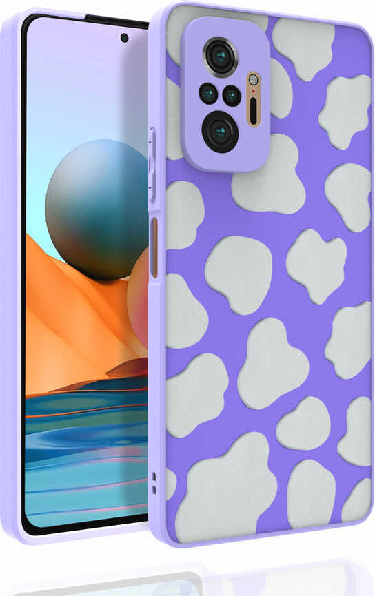 Xiaomi Redmi Note 10 Pro Kılıf Desenli Kamera Korumalı Parlak Mnc Nora Kapak-No6