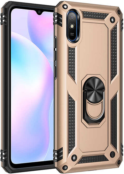 Xiaomi Redmi 9A Kılıf Mnc Vega Kapak-Gold