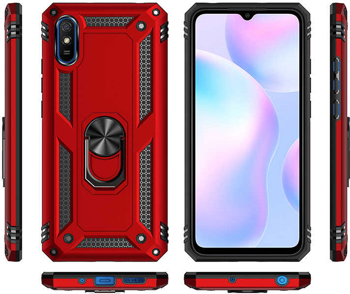 Xiaomi Redmi 9A Kılıf Mnc Vega Kapak-Gold