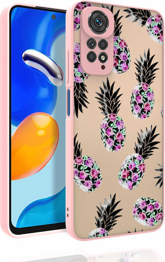 Xiaomi Redmi Note 11 Global Kılıf Desenli Kamera Korumalı Parlak Mnc Nora Kapak-No1