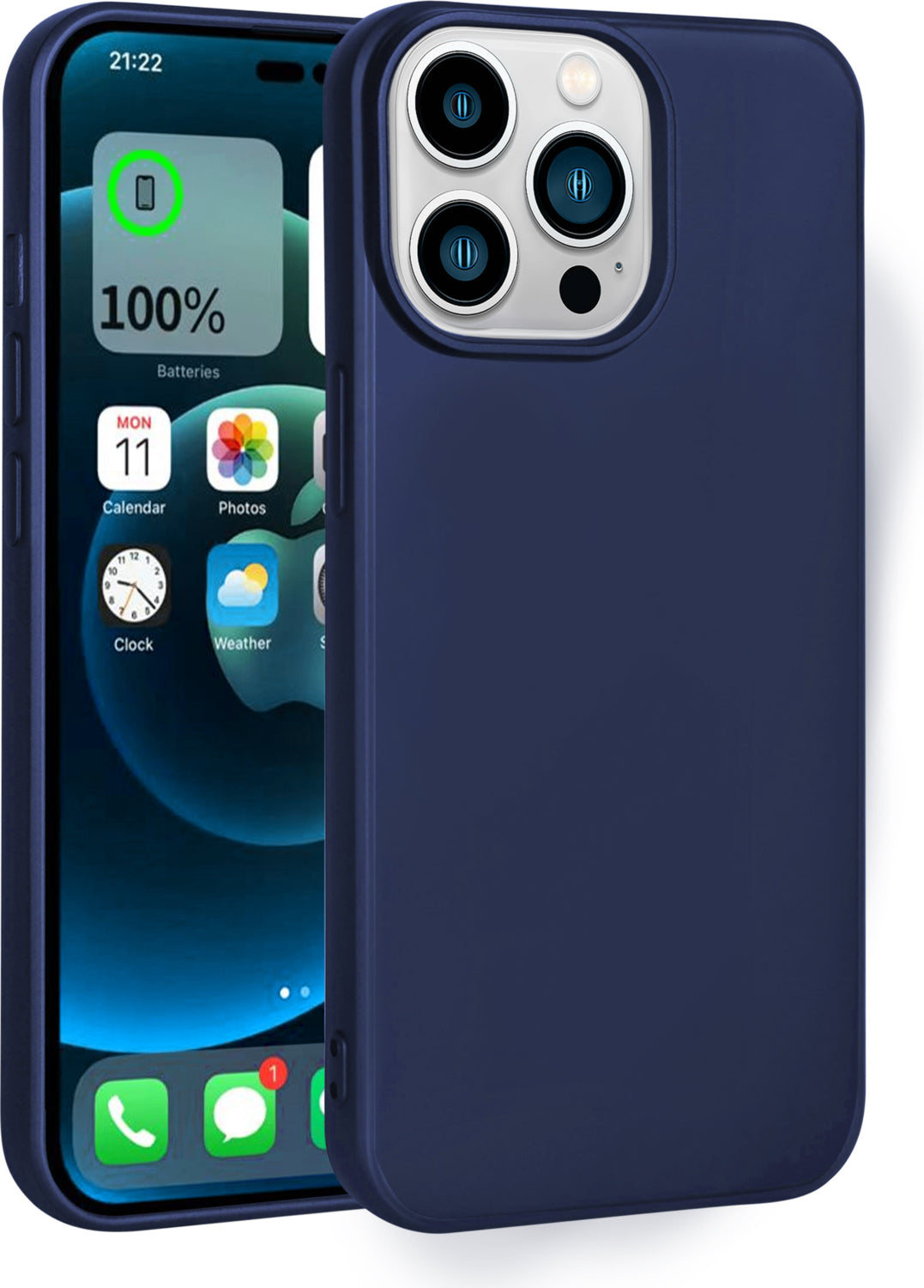 Apple iPhone 14 Pro Max Kılıf Mnc Premier Silikon Kapak-Lacivert