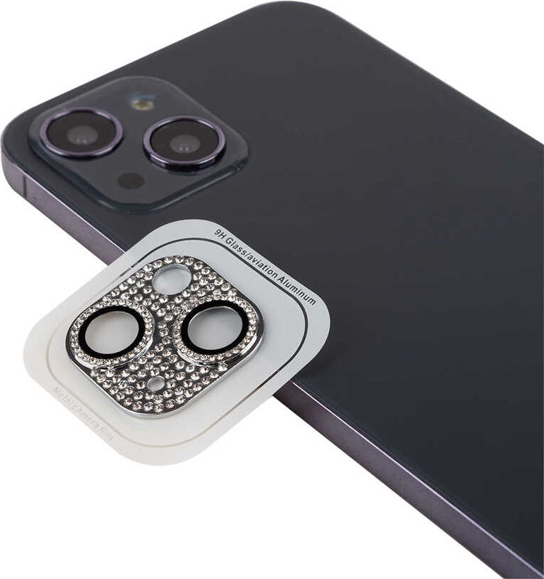 iPhone 13 Mini Uyumlu Mnc Cl-08 Kamera Lens Koruyucu-Gümüş