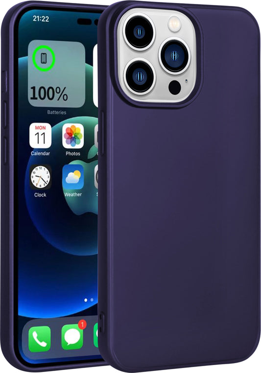 Apple iPhone 14 Pro Kılıf Mnc Premier Silikon Kapak-Derin Mor