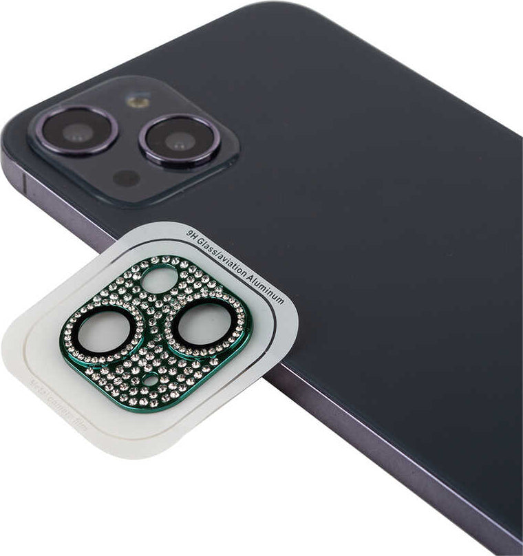 iPhone 13 Mini Uyumlu Mnc Cl-08 Kamera Lens Koruyucu-Koyu Yeşil
