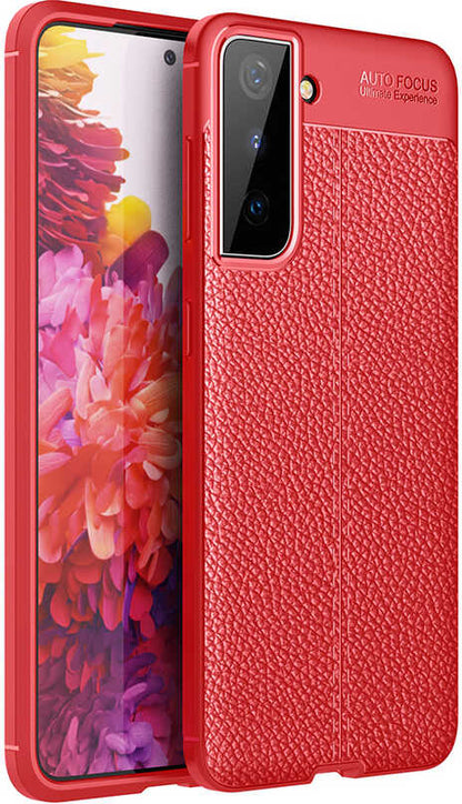Galaxy S21 Plus Kılıf Mnc Niss Silikon Kapak-Kırmızı