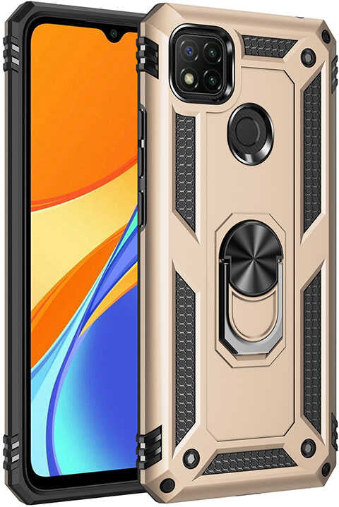 Xiaomi Redmi 9c Kılıf Mnc Vega Kapak-Gold
