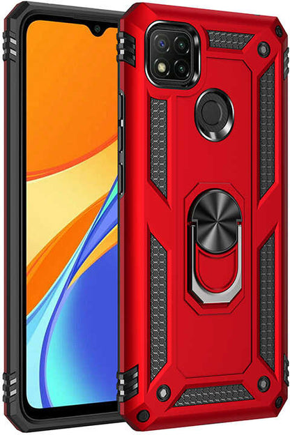 Xiaomi Redmi 9c Kılıf Mnc Vega Kapak-Kırmızı