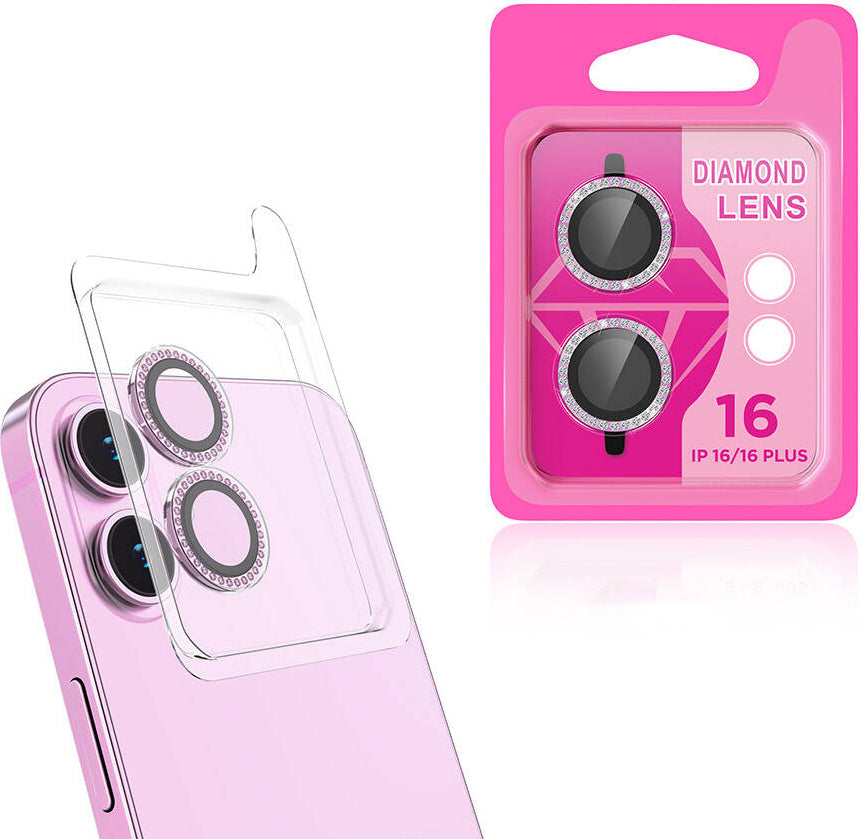 Apple iPhone 16 Plus Mnc Cl-06 Kamera Lens Koruyucu-Pembe