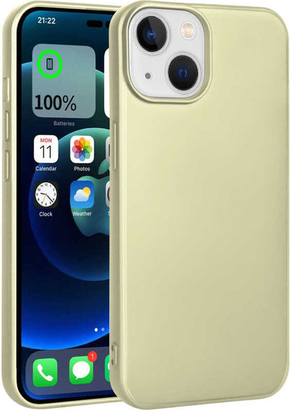 Apple iPhone 14 Kılıf Mnc Premier Silikon Kapak-Gold