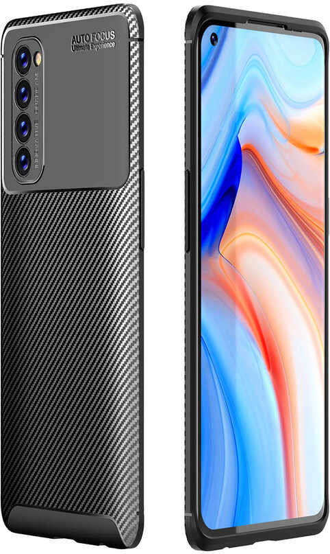 Oppo Reno 4 Pro Kılıf Mnc Negro Silikon Kapak-Siyah