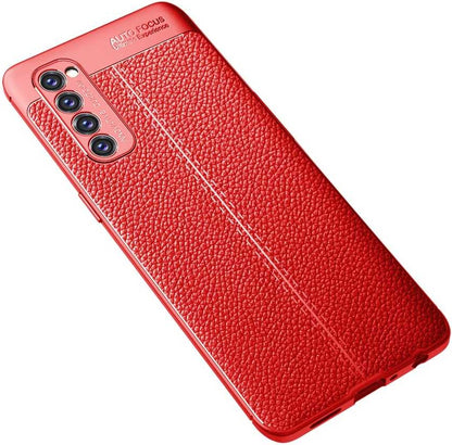 Oppo Reno 4 Pro Kılıf Mnc Niss Silikon Kapak-Kırmızı