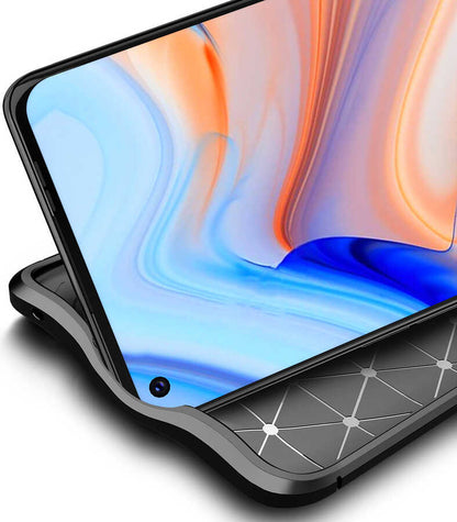 Oppo Reno 4 Pro Kılıf Mnc Niss Silikon Kapak-Kırmızı