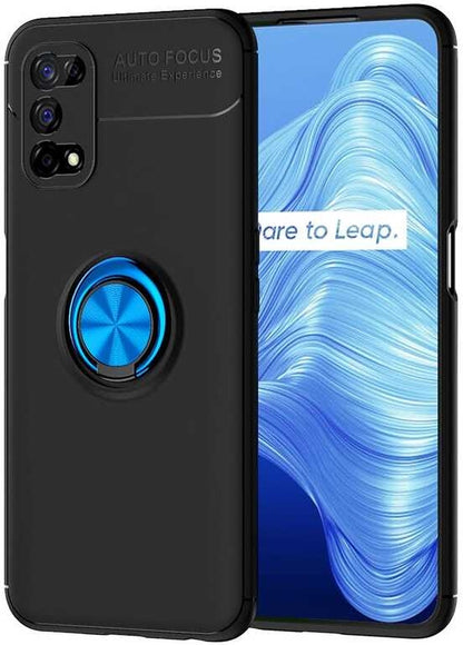Realme 7 Pro Kılıf Mnc Ravel Silikon Kapak-Siyah-Mavi