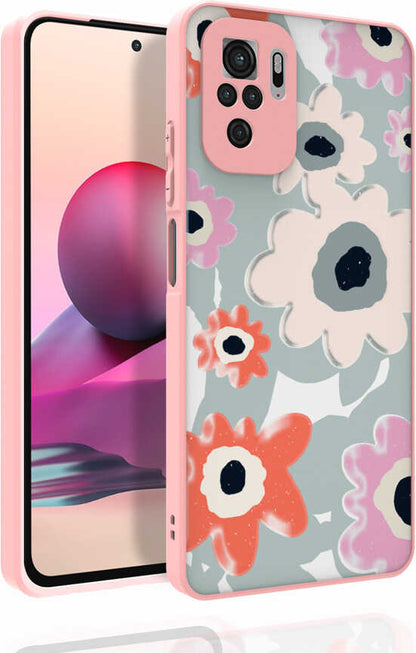Xiaomi Redmi Note 10 Kılıf Desenli Kamera Korumalı Parlak Mnc Nora Kapak-No5