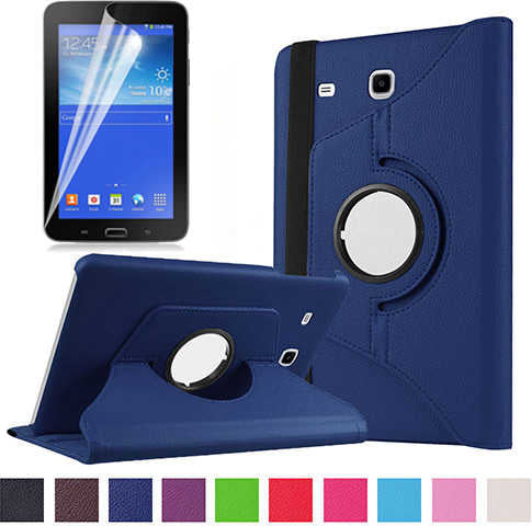 Galaxy Tab 3 Lite 7.0 T110  Uyumlu Mnc Dönebilen Standlı Kılıf-Lacivert