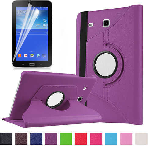 Galaxy Tab 3 Lite 7.0 T110  Uyumlu Mnc Dönebilen Standlı Kılıf-Mor