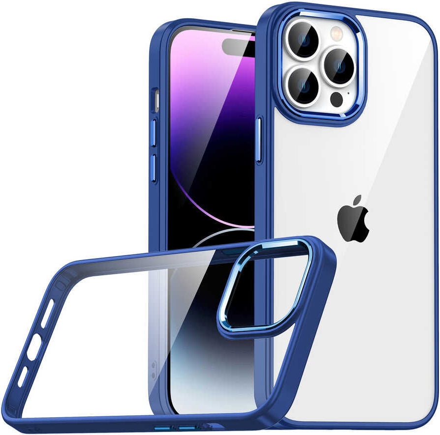 Apple iPhone 14 Pro Kılıf Mnc Flora Kapak-Lacivert