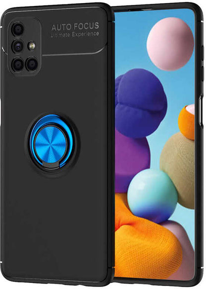 Galaxy M51 Kılıf Mnc Ravel Silikon Kapak-Siyah-Mavi