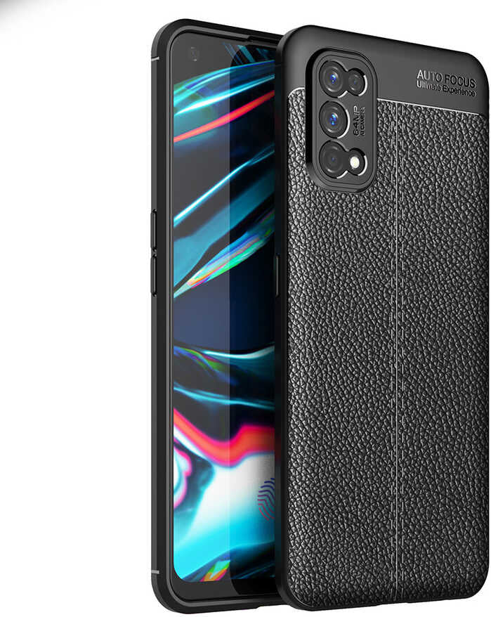 Realme 7 Pro Kılıf Mnc Niss Silikon Kapak-Siyah