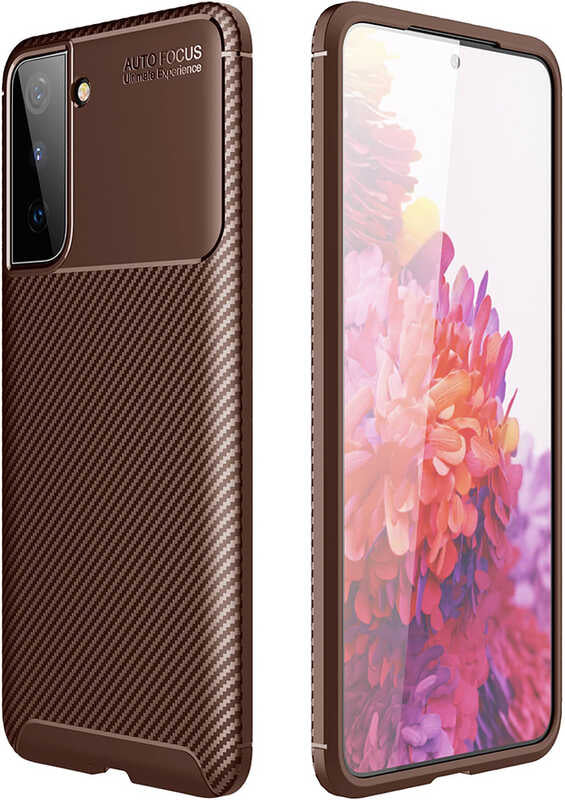 Galaxy S21 Kılıf Mnc Negro Silikon Kapak-Kahverengi