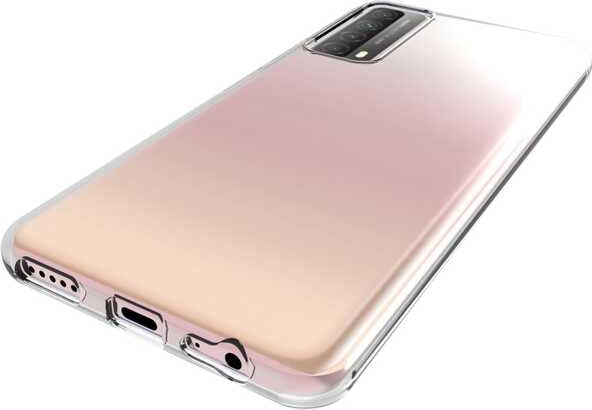 Huawei P Smart 2021 Kılıf Mnc Süper Silikon Kapak-Renksiz