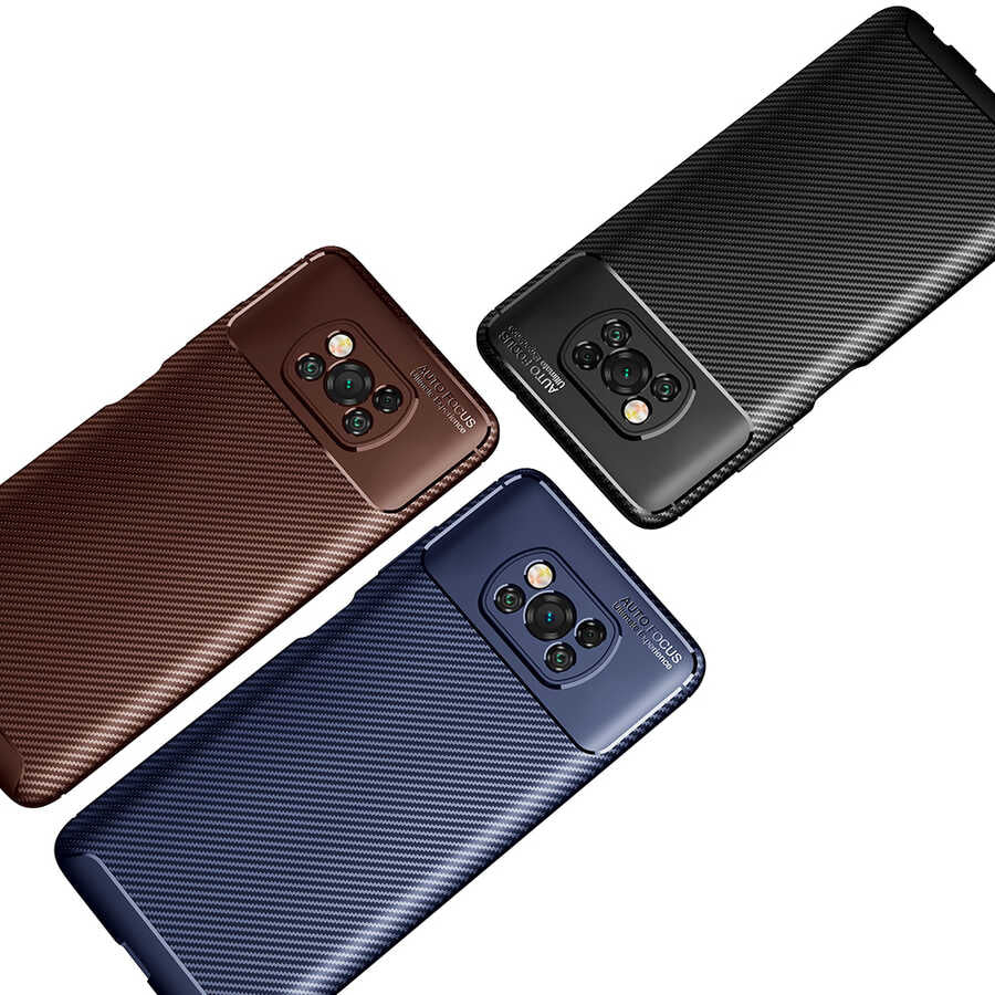 Xiaomi Poco X3 Kılıf Mnc Negro Silikon Kapak-Kahverengi