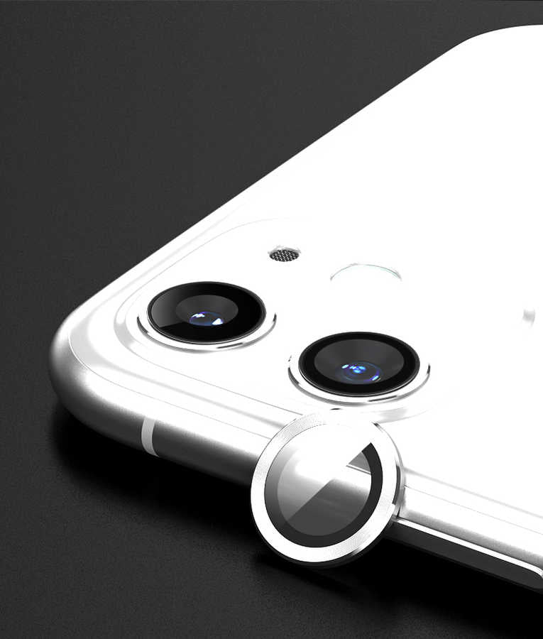 iPhone 12 Mini Uyumlu Mnc Cl-01 Kamera Lens Koruyucu-Beyaz