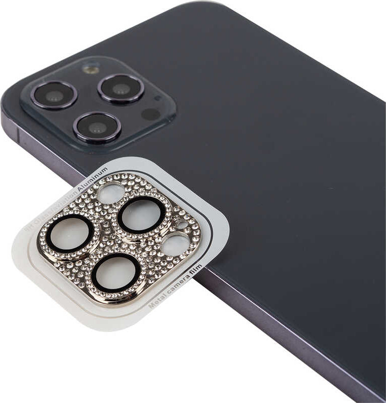 iPhone 13 Pro Max Uyumlu Mnc Cl-08 Kamera Lens Koruyucu-Gümüş