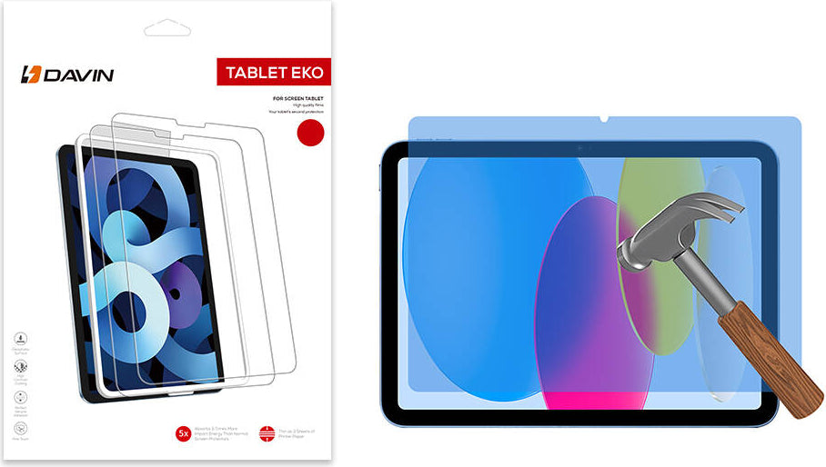 iPad 10.9 2022 (10.nesil) Uyumlu Davin Tablet Nano Ekran Koruyucu-Şeffaf