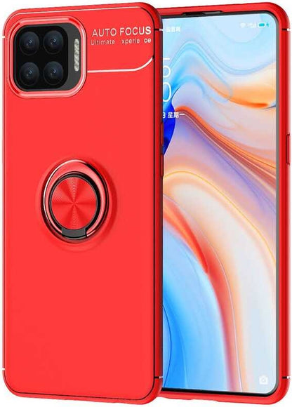 Oppo Reno 4 Lite Kılıf Mnc Ravel Silikon Kapak-Kırmızı