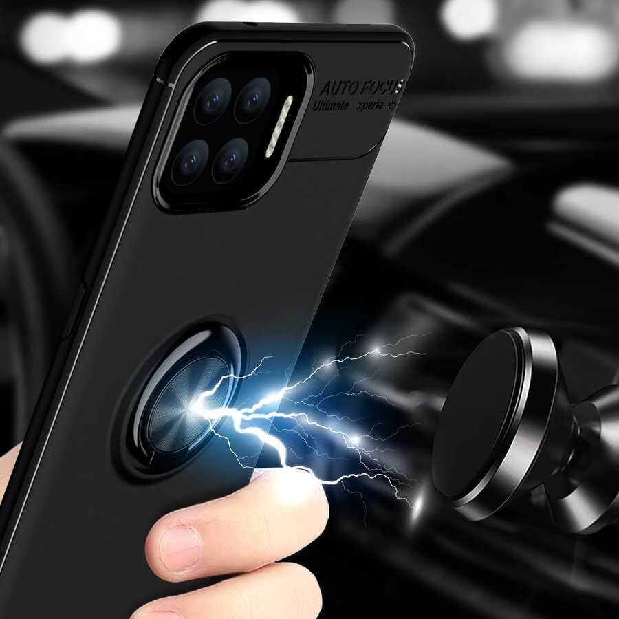 Oppo Reno 4 Lite Kılıf Mnc Ravel Silikon Kapak-Kırmızı
