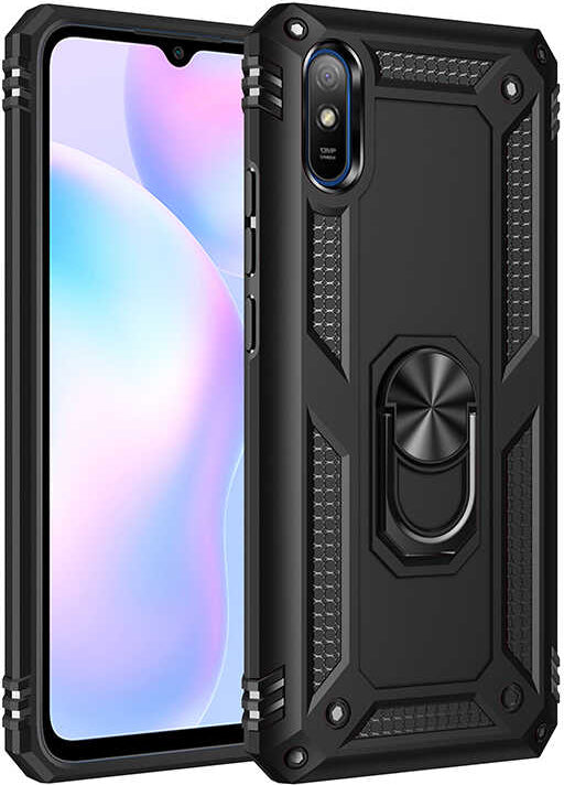 Xiaomi Redmi 9A Kılıf Mnc Vega Kapak-Siyah