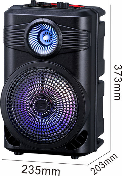 Mnc GD-904 Dijital LED Göstergeli Fm Radyolu Mikrofonlu Rgb Tws 8 Inç Stereo Bass Kablosuz Karaoke