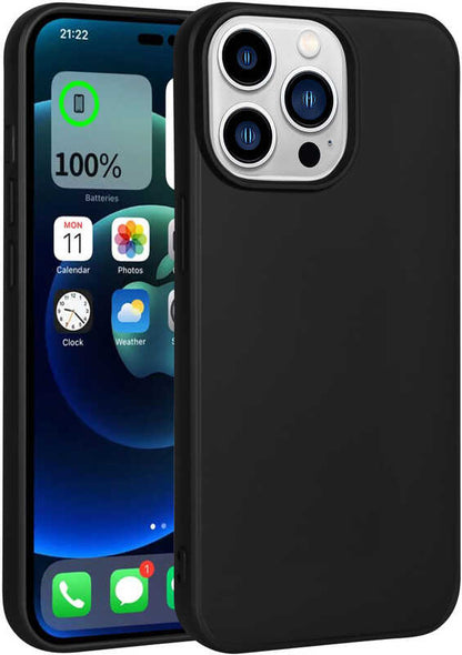 Apple iPhone 14 Pro Max Kılıf Mnc Premier Silikon Kapak-Siyah