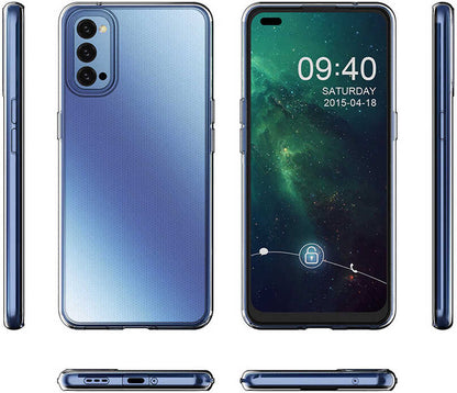 Oppo Reno 4 Kılıf Mnc Süper Silikon Kapak-Renksiz