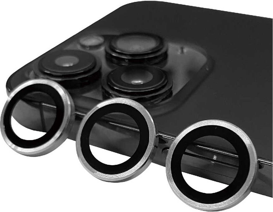 iPhone 14 Pro Uyumlu Mnc Cl-07 Kamera Lens Koruyucu-Gümüş