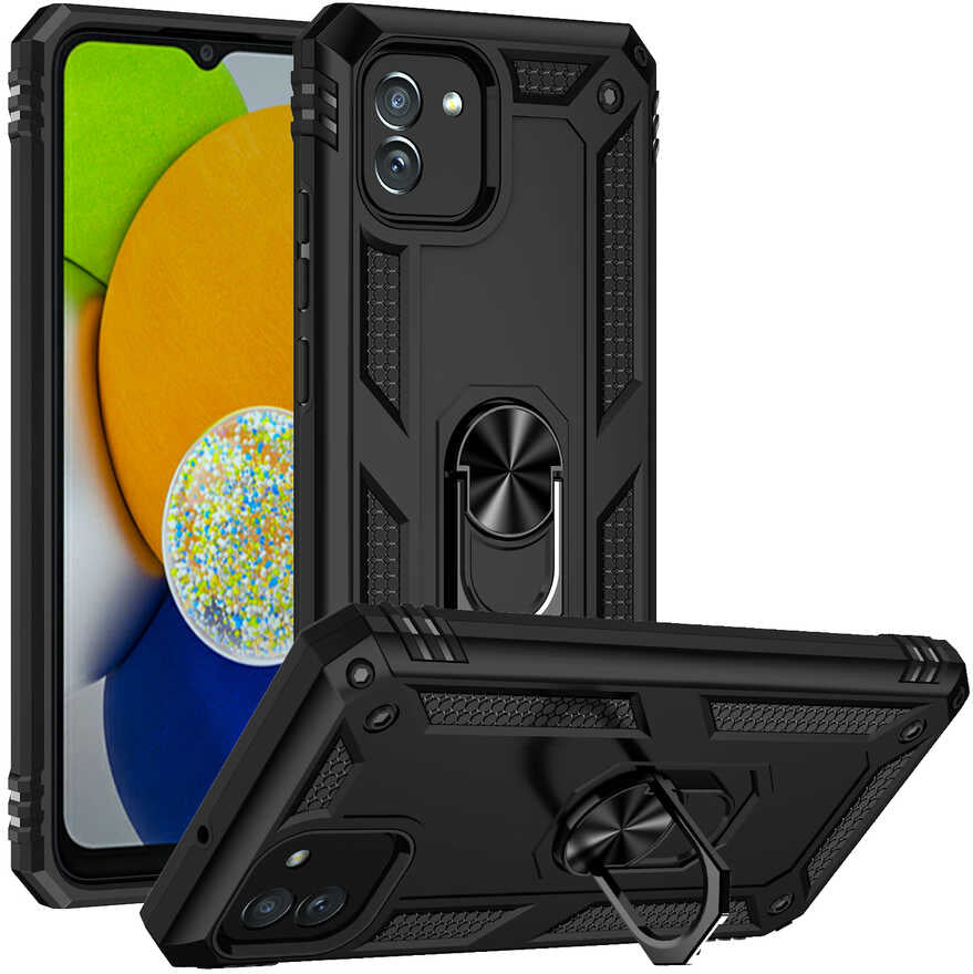 Galaxy A03 Kılıf Mnc Vega Kapak-Siyah