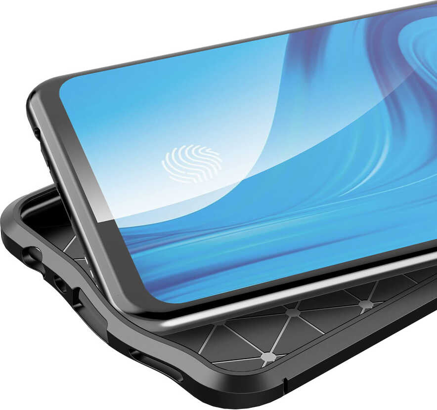 Oppo Reno 4 Lite Kılıf Mnc Niss Silikon Kapak-Lacivert