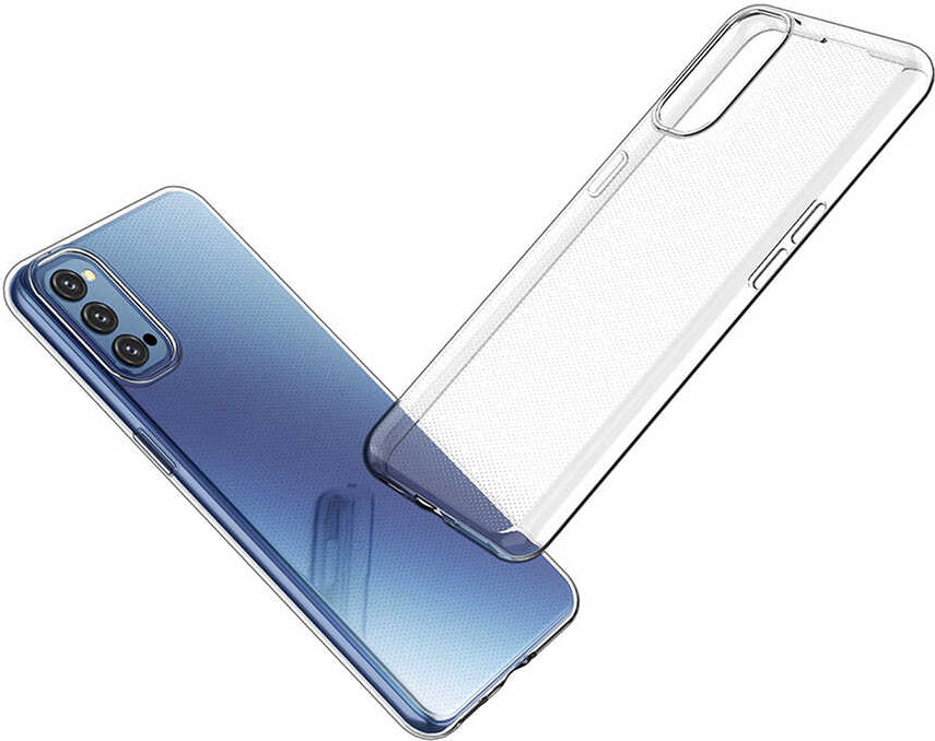 Oppo Reno 4 Kılıf Mnc Süper Silikon Kapak-Renksiz