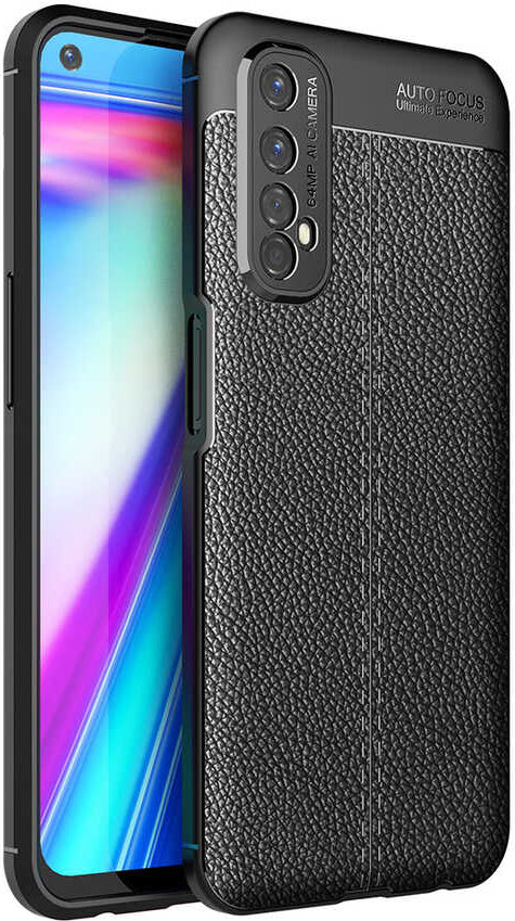Realme 7 Kılıf Mnc Niss Silikon Kapak-Siyah