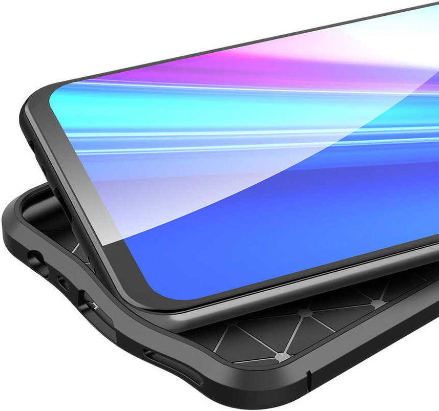 Realme 7 Kılıf Mnc Niss Silikon Kapak-Siyah
