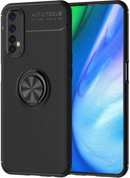 Realme 7 Kılıf Mnc Ravel Silikon Kapak-Siyah