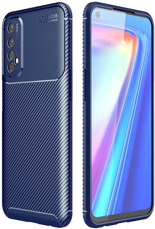 Realme 7 Kılıf Mnc Negro Silikon Kapak-Lacivert