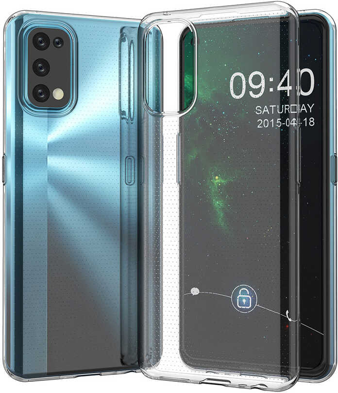 Realme 7 Pro Kılıf Mnc Süper Silikon Kapak-Renksiz
