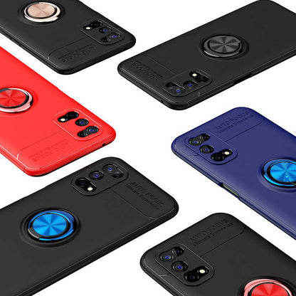 Realme 7 Pro Kılıf Mnc Ravel Silikon Kapak-Siyah-Kırmızı