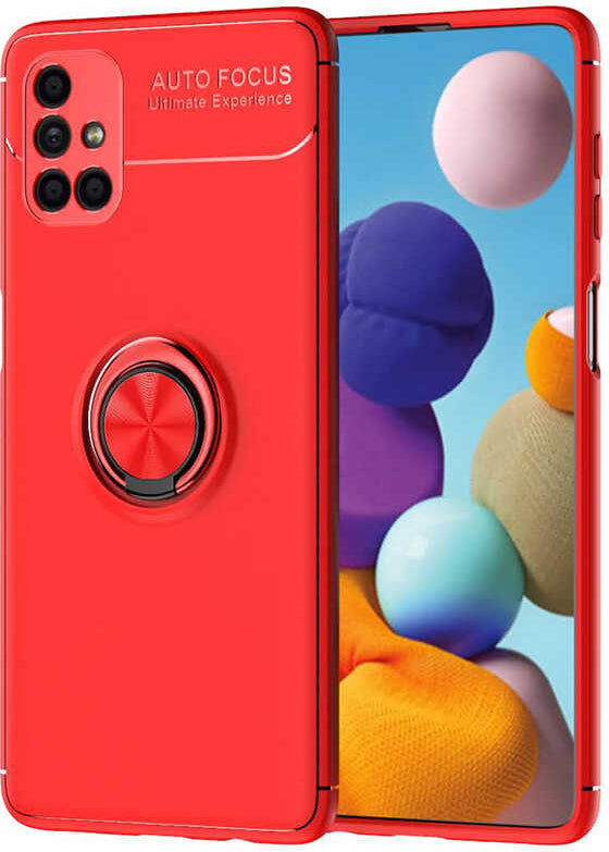 Galaxy M51 Kılıf Mnc Ravel Silikon Kapak-Kırmızı