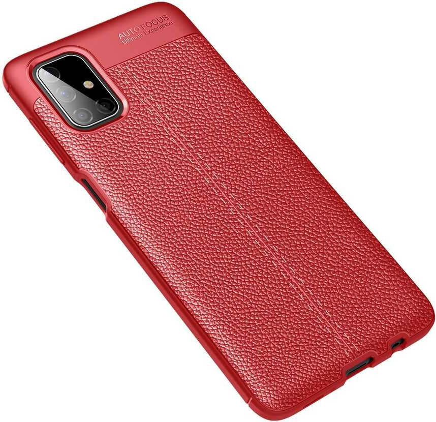 Galaxy M51 Kılıf Mnc Niss Silikon Kapak-Kırmızı