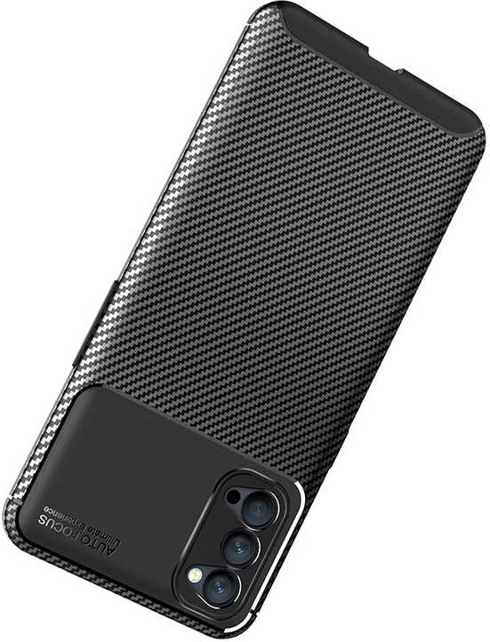 Oppo Reno 4 Kılıf Mnc Negro Silikon Kapak-Lacivert