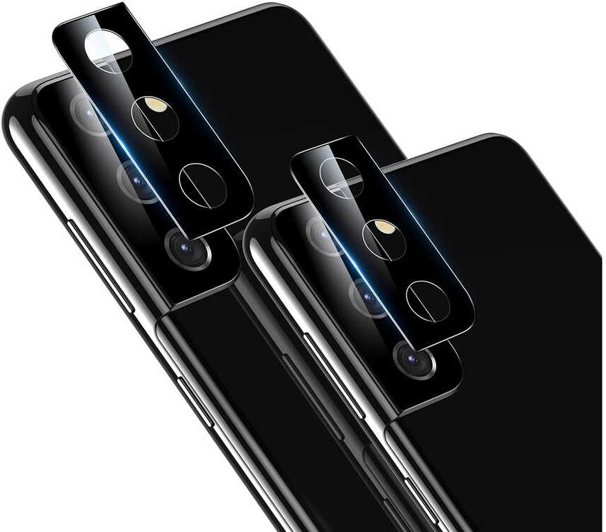 Galaxy S21 Plus Uyumlu Mnc Kamera Lens Koruyucu Cam Filmi-Siyah