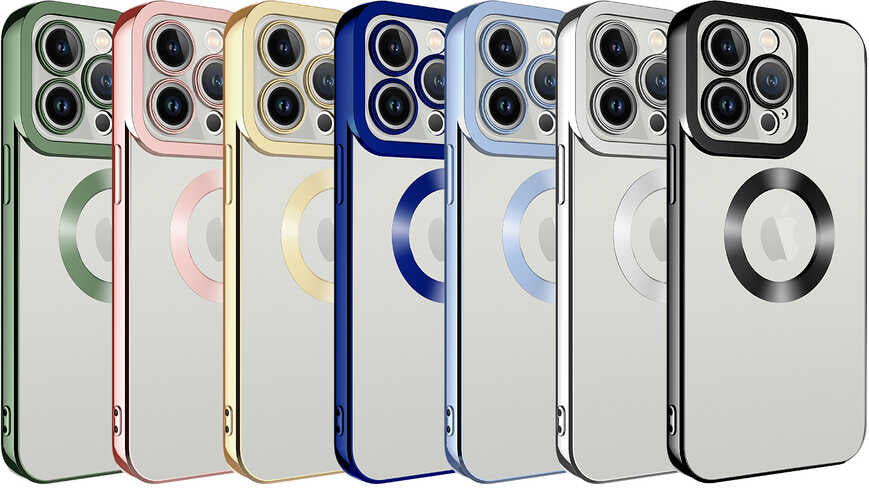 Apple iPhone 11 Pro Max Kılıf Kamera Korumalı Logo Gösteren Mnc Omega Kapak-Gümüş